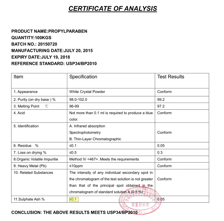 Certificate of analysis. Certificate of product analysis. heilongjiang wanlirunda biotechnology co., ltd certificate of analysis.