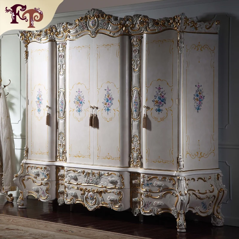 Muebles de dormitorio clásico de lujo mano tallada armario ...
