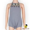HYB180 Yihong Wholesale newborn baby clothes Gray solid cotton backless baby clothes romper newborn