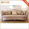 Victorian Design Elegant Pink Patterned Fabric Three Seat Sofa/European Classic Nice Carving Living Room Sofa Set Home Furniture