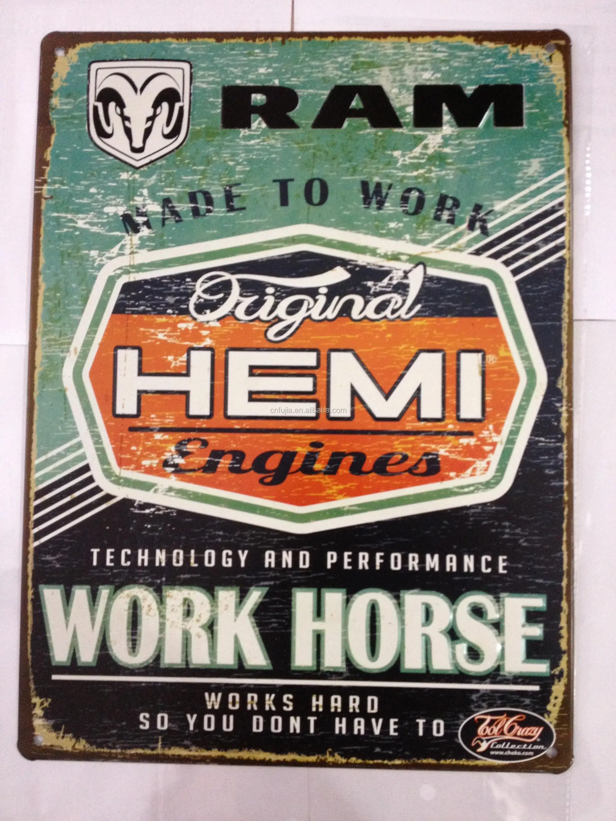 Wholesale Decorative Antique Metal Poster Custom Vintage Metal Signs