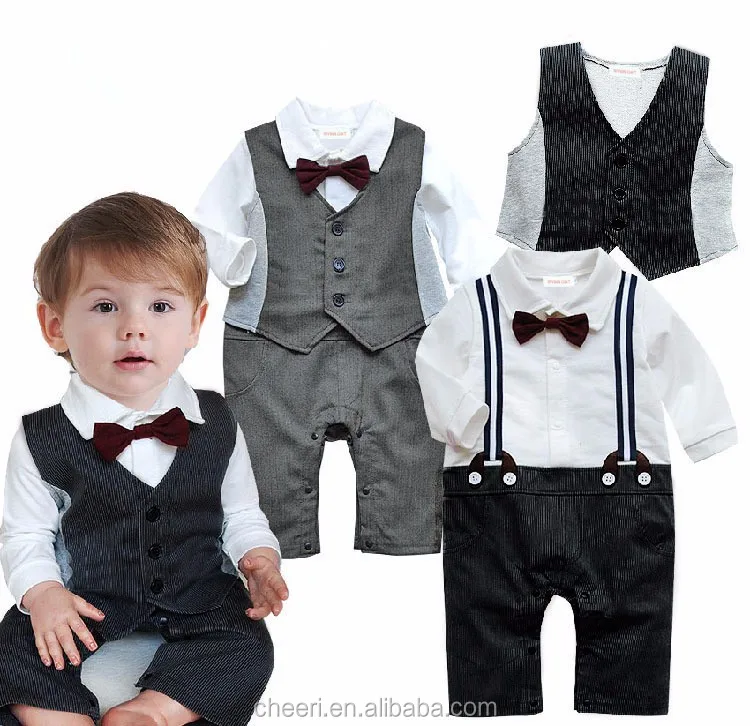 Ht-jjb 2017 Baby Boy Rompers Suit Gentlemen Baby Boy Formal Clothing ...