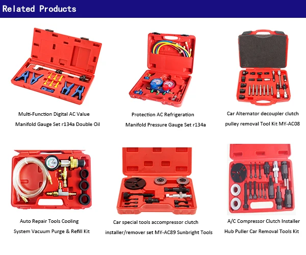Gas Refrigerant Detector Air Conditioning Leak Test Kit Ac Repair Tools