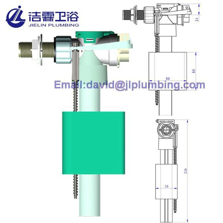 Adjustable Toilet Silent Side Inlet Fill Valve For Water Tankt1307