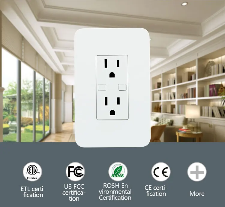 Tuya American Standard Smart Socket Outlet Electrical Switch Socket