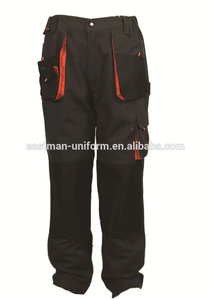 calças de trabalho com bolsos laterais