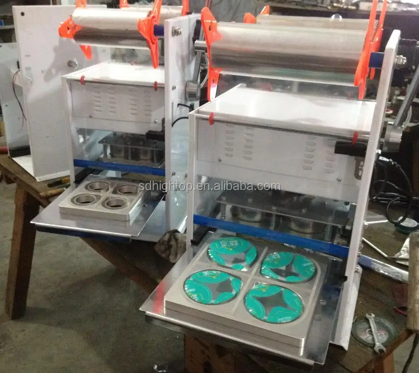 Automatic Yogurt Plastic Cup Sealing Machine / Sealer For Milk Cup