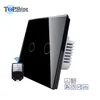 Topshine Syncronized LED Status Feedback 2 gang 2 Way High Quality Wireless Intelligent Switch For Smart Home