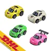 4 Pack 1:72 Die Cast Pull Back Metal Cars Play Set Mini Cartoon Racers Car Model Assorted Fun Color Design Gift for Children