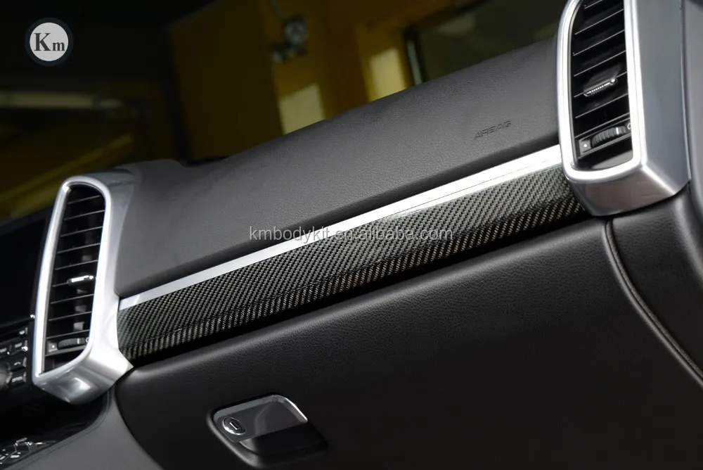 Km For Cayenne 958 Carbon Fiber Interior Dashboard Panel Trims Paste
