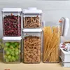 Custom Logo Small Rectangle Type 1000ML Airtight Plastic Food Storage Container With Lid For Milk Powder