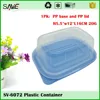 China supprier wholesale 500ML big rectangle plastic lunch box food container with lid