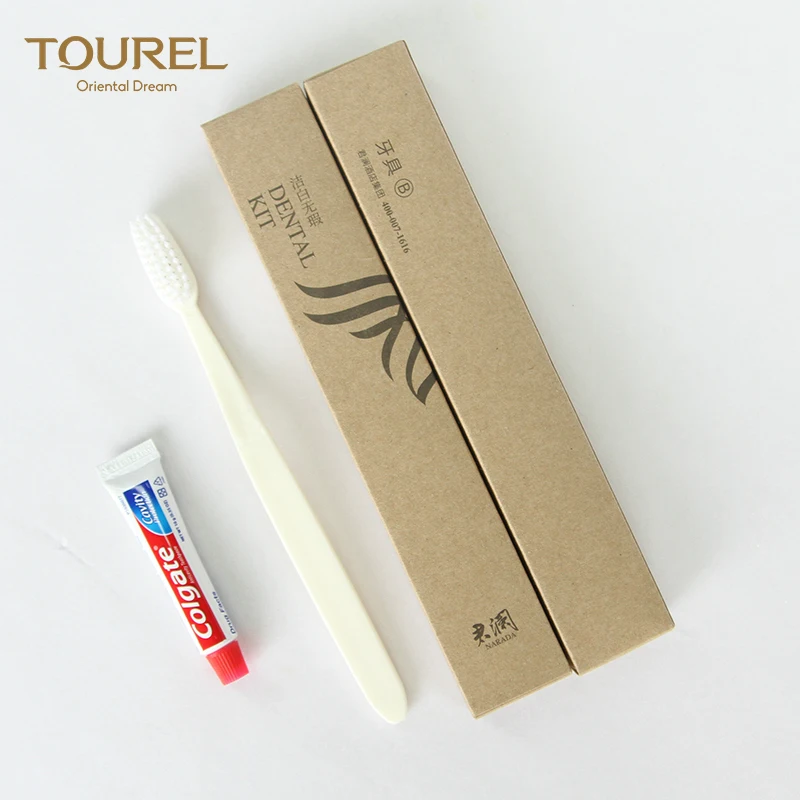 Nylon Bristle Hotel Toothbrush One Time Use Hard Bristle Plastic