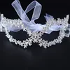 Fashion Alloy silver plated crystal masquerade face mask for dance