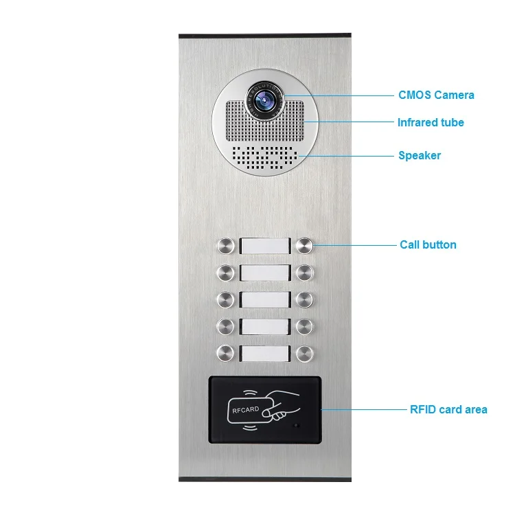 Multi Apartment Video Door Phone Video Doorbell 10 Floors Building