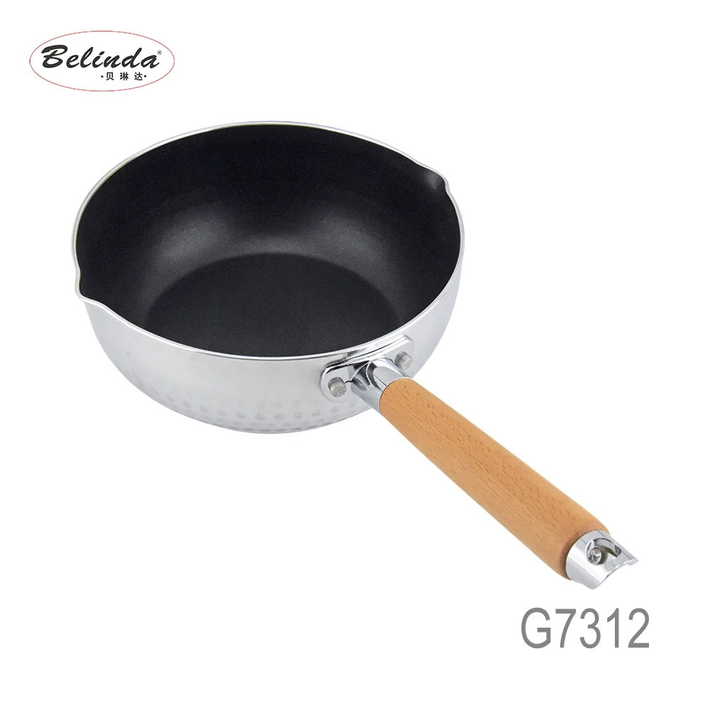 Japanese Cooking Pot Wooden Handle Non Stick Aluminum Sauce Pot Buy