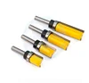 L-N042 4 PC 8mm Shank Template Trim Hinge Mortising Router Bit Straight end mill trimmer cleaning flush trim Tenon Cutter