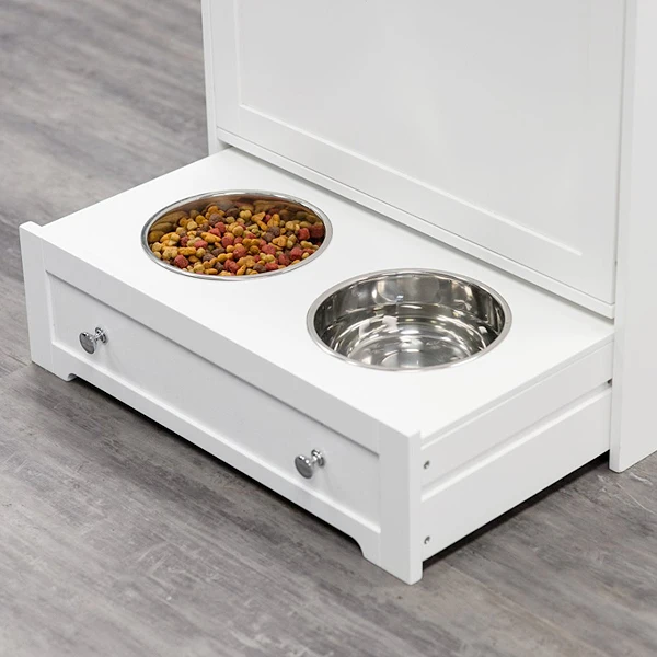 Wooden Dog Food Storage Cabinet Dog Feeder Station Buy Dog Food
