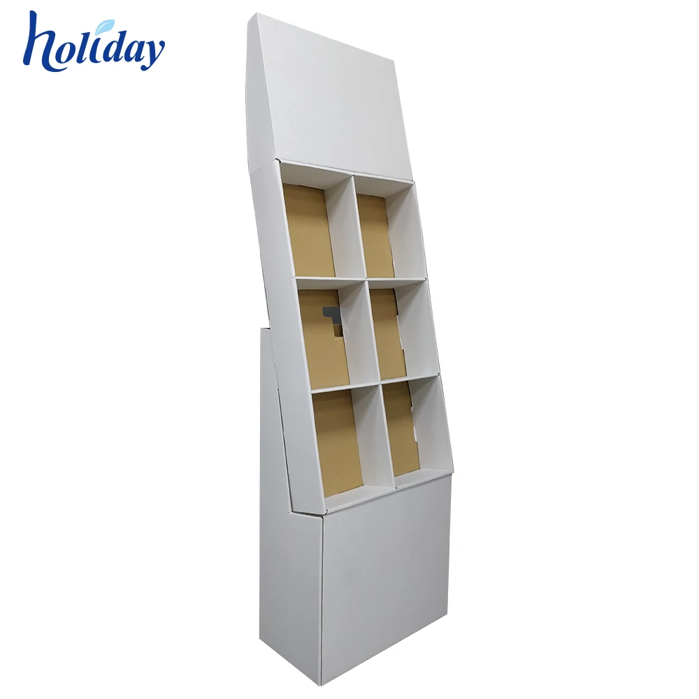 Foldable Cardboard Adjustable Book Holder Floor Book And Cd Display