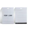 custom printing logo biodegradable white mailing courier envelope plastic packaging bag with handles for express