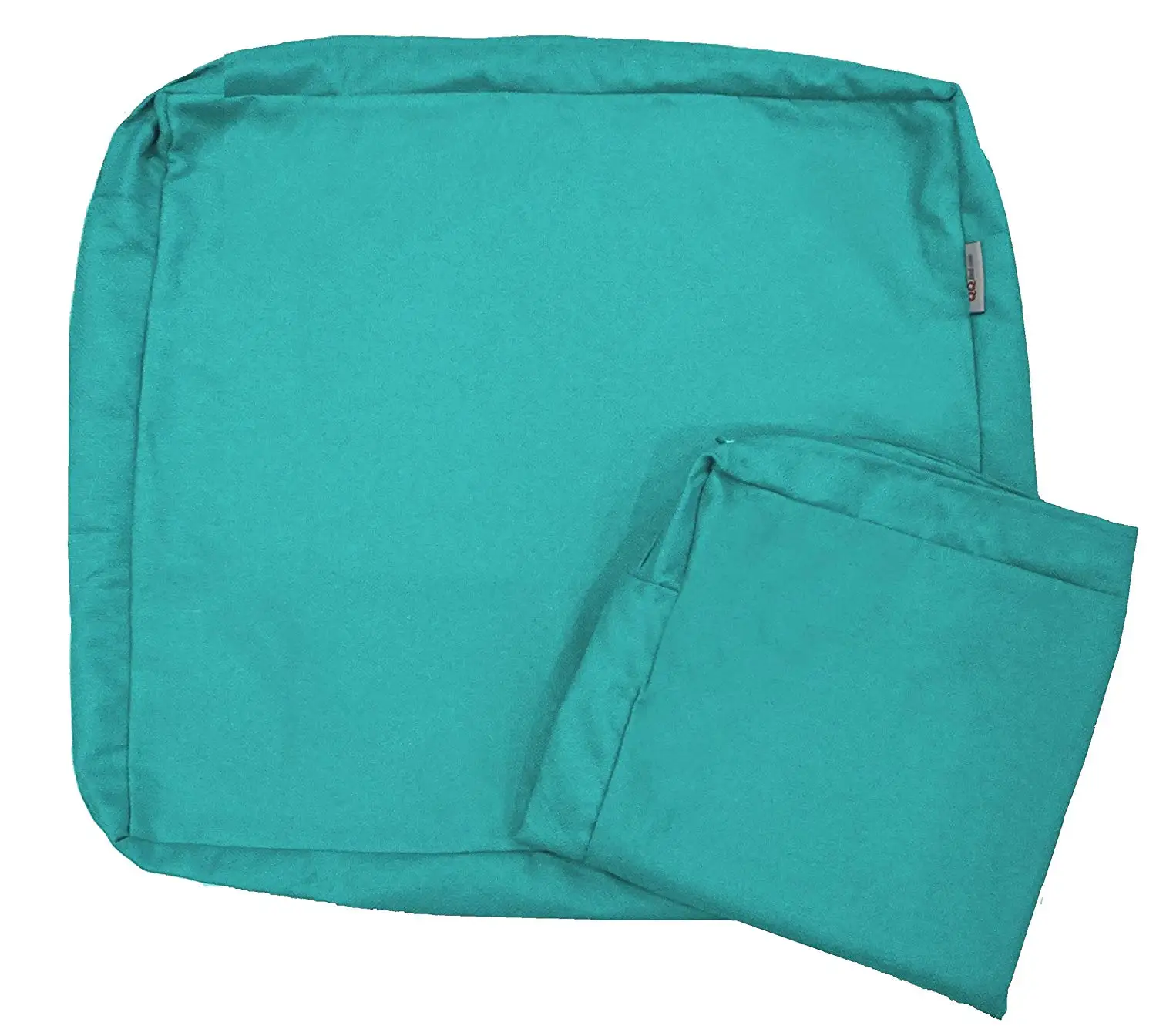 QQbed 4 Pack Outdoor Patio Chair Washable Cushion Pillow Seat Covers 20" X 18" - Replacement Covers Only, X4 Peacock Blue