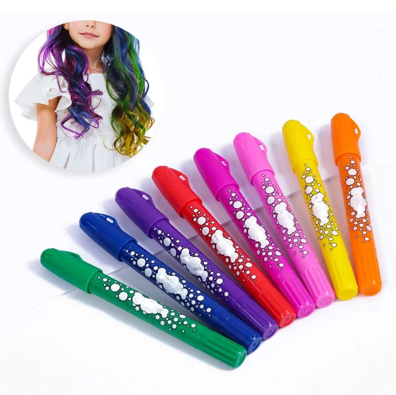 Download Temporary Hair Chalk Pens 8 Colors Washable Hair Dye Chalk For Girls Gifts Kids Toys Birthday ...