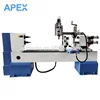 Four Blades Double Rotary Cnc Wood Lathe Working Diameter With Vertical Spindle