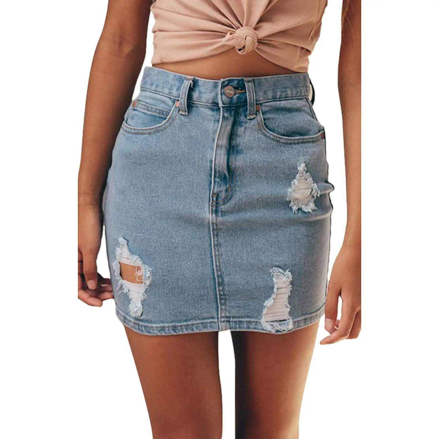 girls white jean skirt