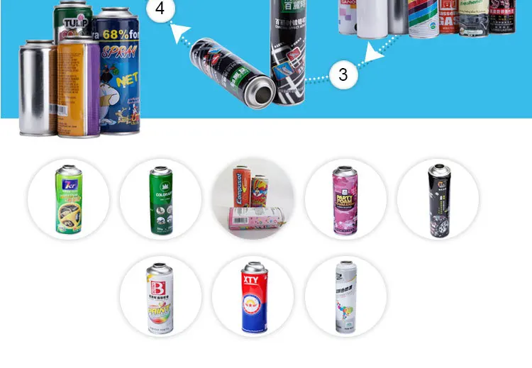 various sizes aerosol spray can