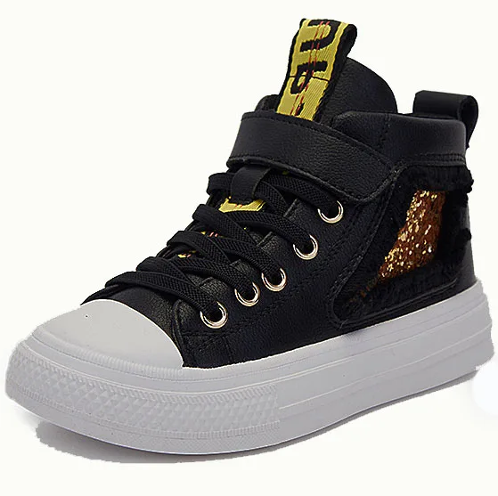 gold glitter little girl shoes