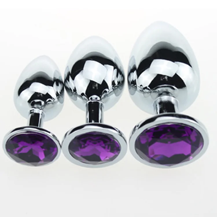 Métal Anal Plug Jouet Taille 75x28mm Butt Plug Booty Perles En Cristal 