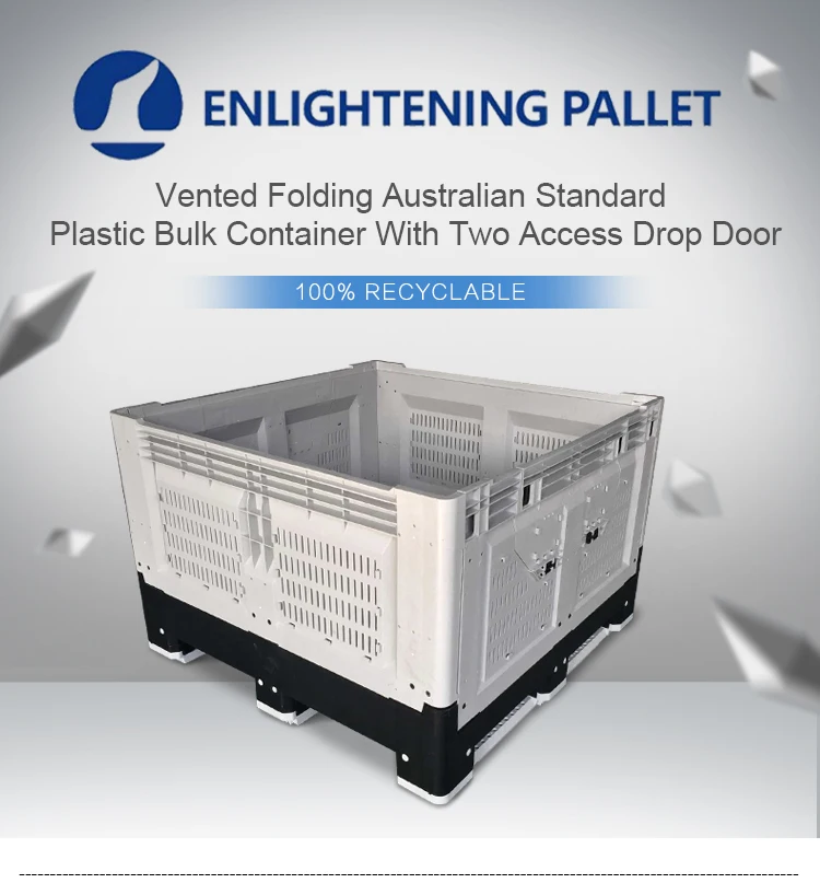 Collapsible Bulk Pallet Containers Heavy Duty Fruit Plastic Picking