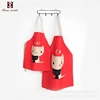 Wholesale custom reusable Christmas kids and adults cotton dollar store apron set