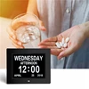 Elderly 8 inch multi function alarms digital auto flip Calendar clock