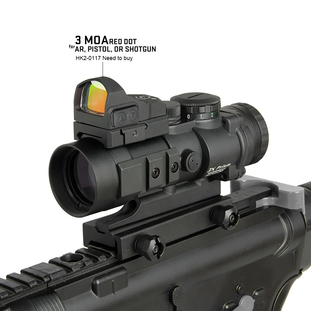 3x Prism Red Dot Sight With Ballistic Cq Reticle Military Tactical ...