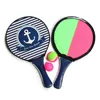 Promotional Dural-Usage Beach Tennis Paddle Racket Set Multi-Role Wooden Throw and Catch Ball Game