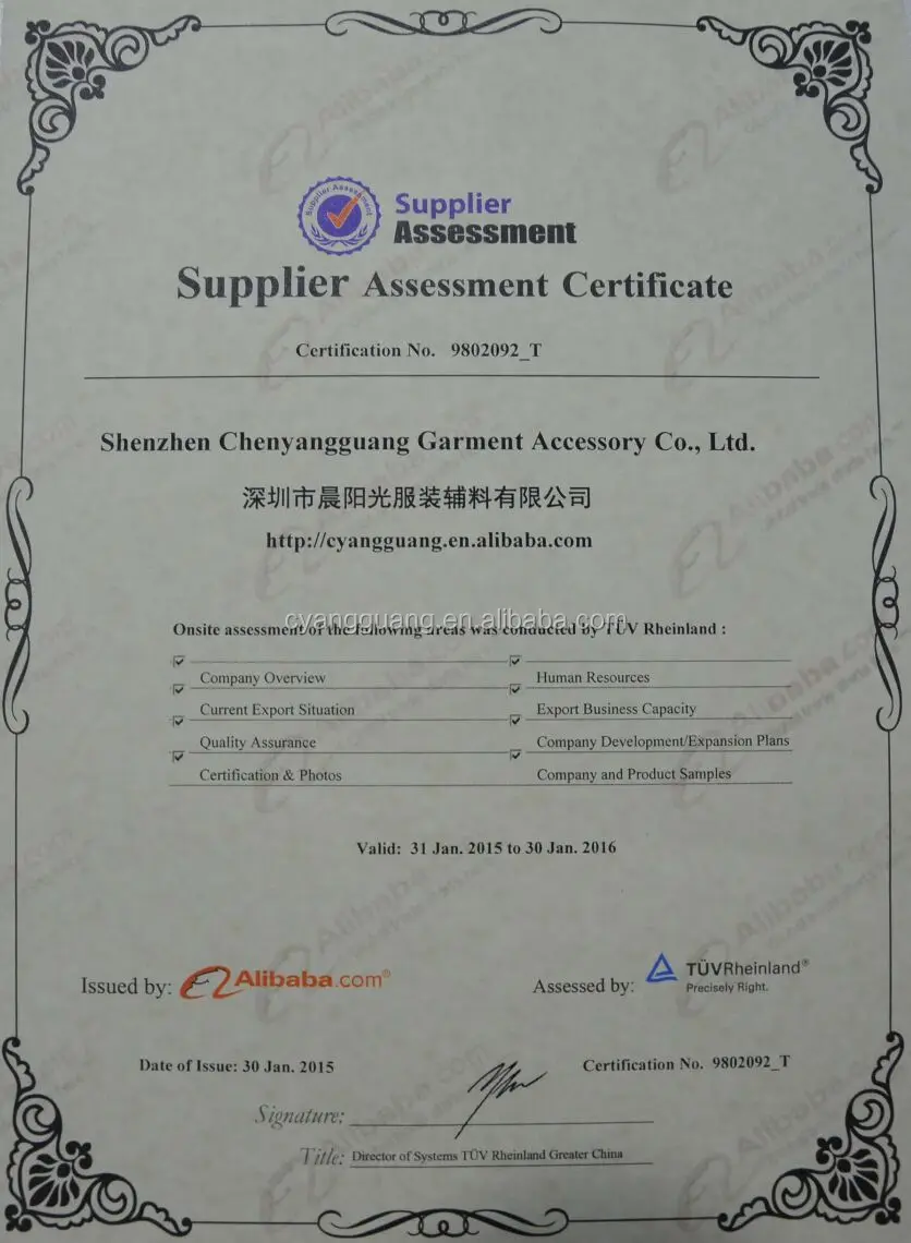 Assessed Supplier Certification