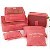 6 Pcs/Set Waterproof Clothes transparent storage bags travel storage bag luggage packing bag cube organizers