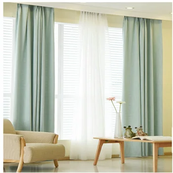 Textile Design Linen Fabric Curtain Draperies For Manufactured