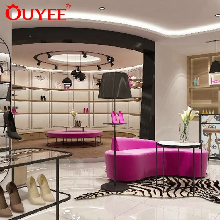 Retail Footwear Shops Interior Design Wall Display Stand Furniture Shoe