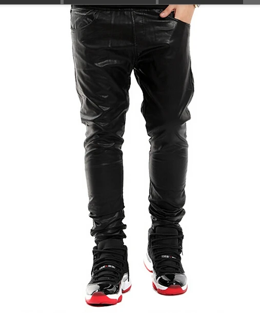 leather pants joggers