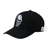 wholesale 100% cotton black embroidery snapback baseball cap custom logo