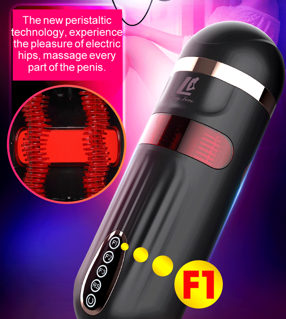 Smart Wiggle Telescopic Male Masturbator 3 Sex Voice Interaction Sex Machine Heating Dual Layer 5968