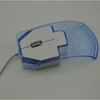 LED Mouse Ultra Thin Lightweight Transparent LED Luminous USB Wired Arrow Optical Mouse Mice for Laptop Desktop