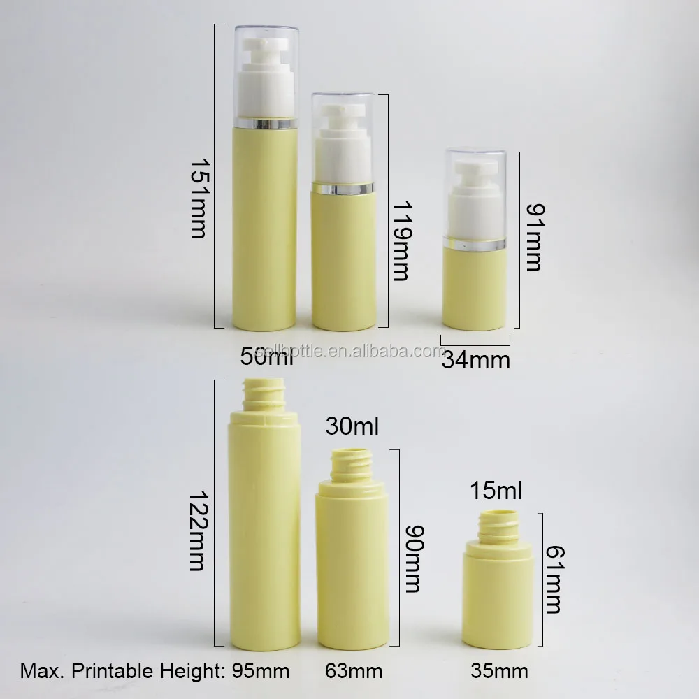 Download New Design 15ml 30ml 50ml Yellow Color Skin Care Plastic Pump Bottles Cosmetic Bottle Buy Plastic Airless Pump Bottles Pet Pump Airless Bottle 30ml Airless Bottle Product On Alibaba Com Yellowimages Mockups