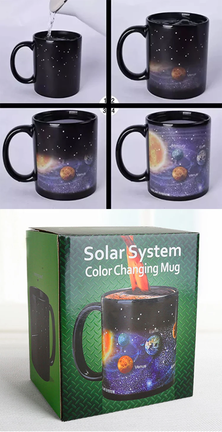 Best colour change mug heat sensitive mugs/ color changing thermal mug/thermo sensitive mug