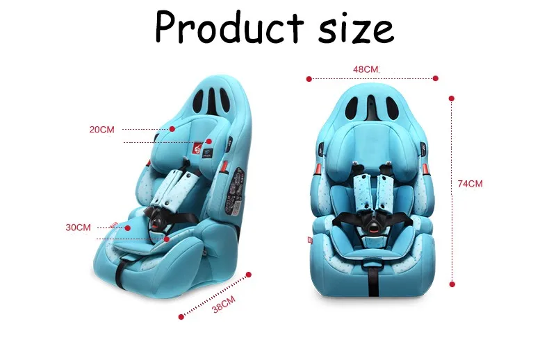 Ece R44/04 Group 1+2+3 Red Color Child Car Booster Seat Baby Car Seat
