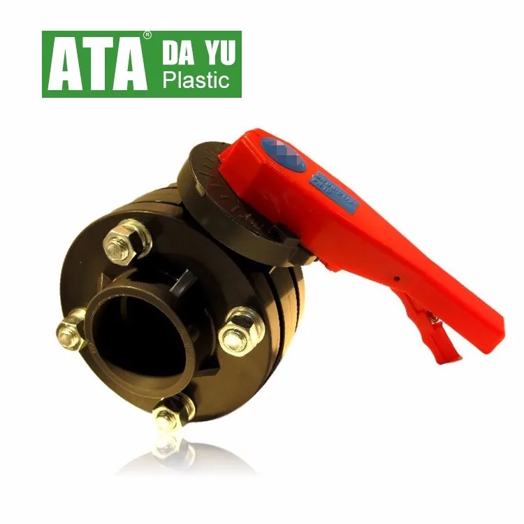 Rock Bottom Price Plastic Pvc Abs Frpp Pph Butterfly Valve Pipe Valves