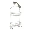 New fashion metal dual tiers shower caddy for shelf storage bins