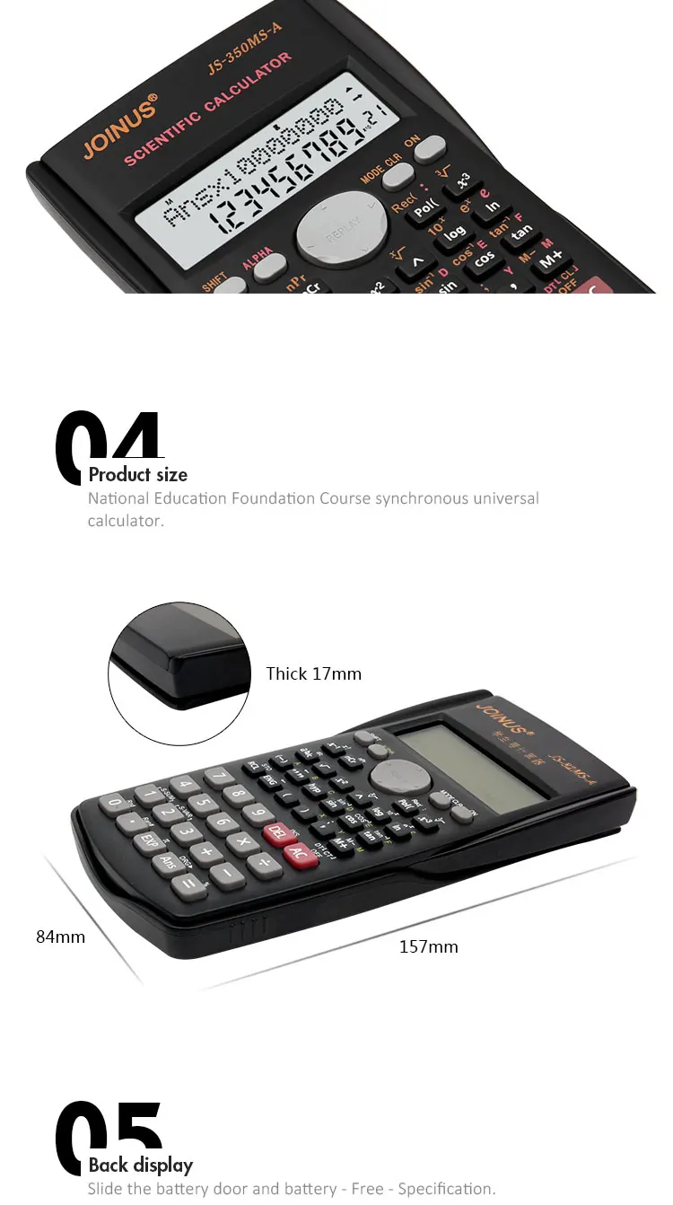 Promotional School Office Business Stationery Examination 12 Digits Electronic Mini Joinus Scientific Calculator for Student